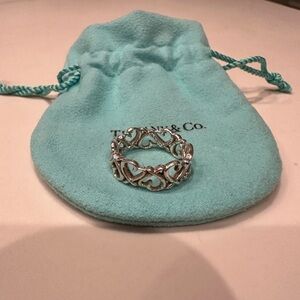 Tiffany & Co. Loving Heart Eternity Ring Size 8